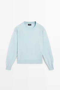 100% cashmere long sleeve sweater