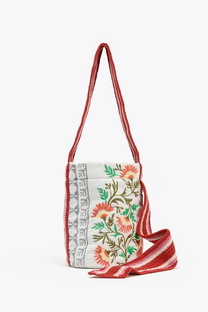 FANTASY FABRIC MINI BUCKET BAG