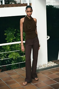 PANTALON FLARE TAILLE HAUTE