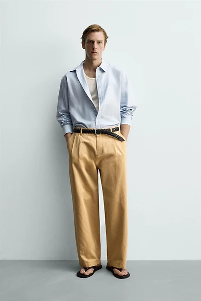 PANTALON CHINO STRAIGHT FIT COTON-LIN