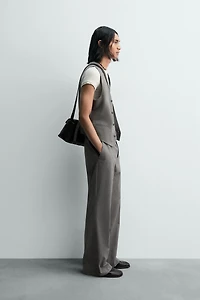 TEXTURED STRIPED SUIT VEST