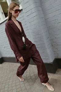 LINEN BALLOON PANTS