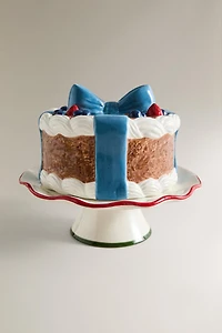 CERAMIC CHRISTMAS CAKE DISH