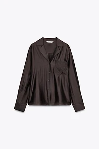 ZW COLLECTION EMBROIDERED POCKET SHIRT