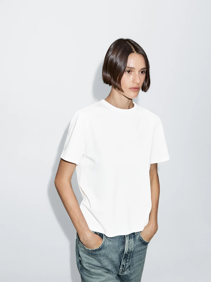 T-shirt à manches courtes en coton mélang