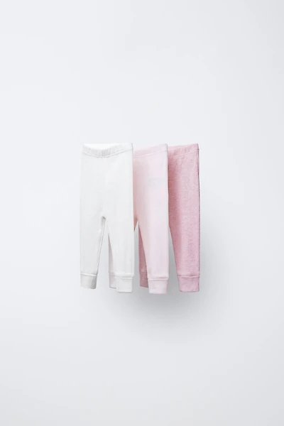THREE-PACK OF RIBBED LEGGINGS
