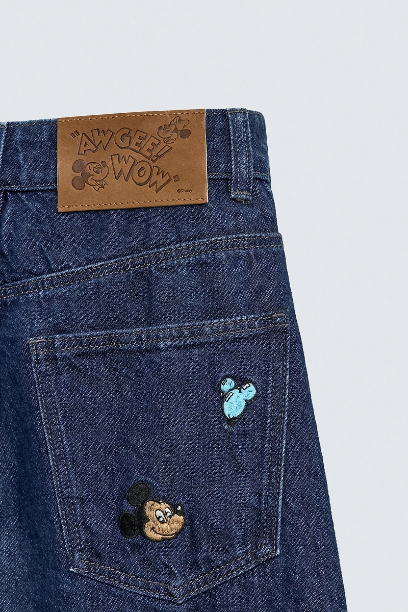 EMBROIDERED WIDE-LEG JEANS HARRY LAMBERT FOR ZARA X DISNEY