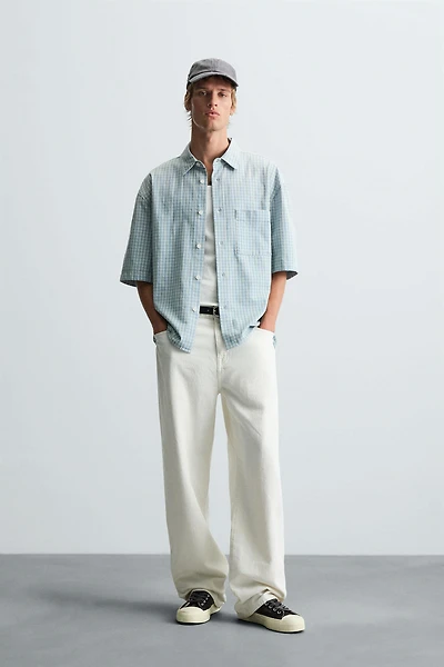 RELAXED FIT PLAID SHIRT