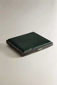GREEN LEATHER CIGARETTE CASE