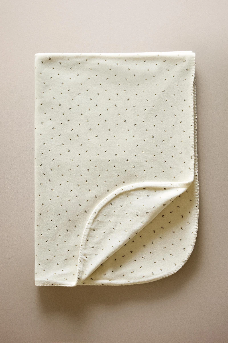 KIDS VELOUR CLOVER PRINT BLANKET