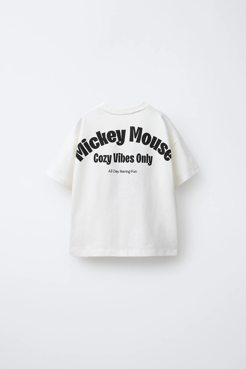 MICKEY MOUSE © DISNEY EMBROIDERED MEDIUM WEIGHT T-SHIRT
