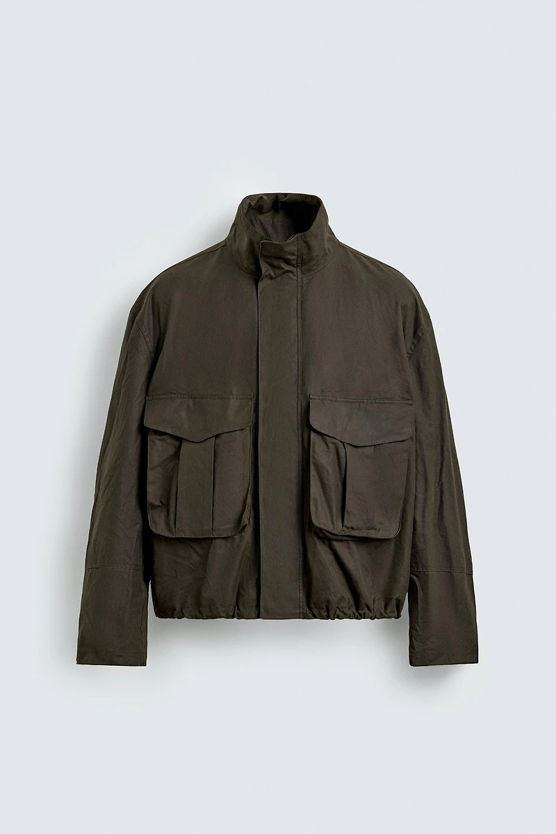 VESTE COURTE EFFET CIRÉ AARON LEVINE X ZARA