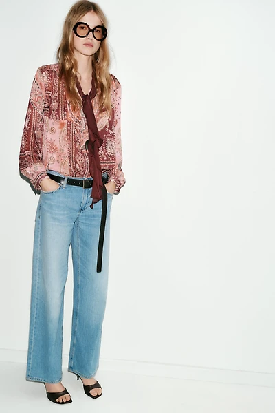 Z1975 LOW RISE WIDE LEG JEANS