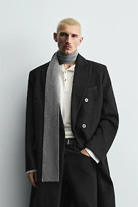 MANTEAU CROISÉ AVEC LAINE