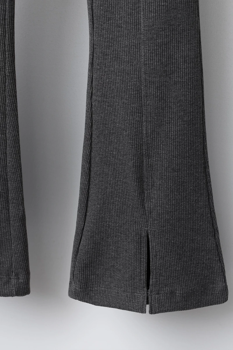 LEGGING CÔTELÉ FLARE LISSE