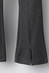 LEGGING CÔTELÉ FLARE LISSE