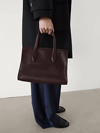 Tote bag MD ICON moyen format en cuir nappa