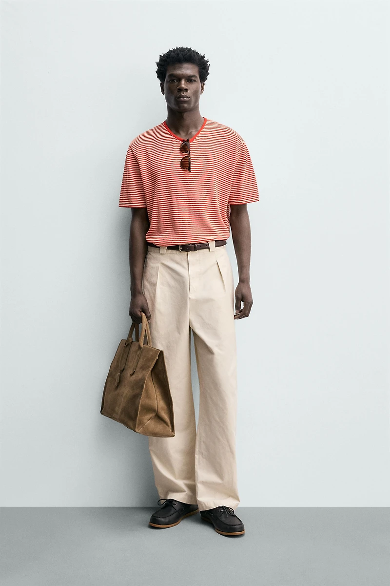 COTTON - LYOCELL STRAIGHT FIT PANTS