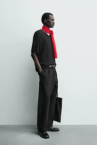 RELAXED BALLOON FIT PLEATED PANTS