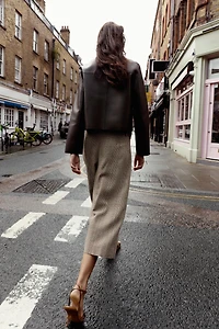 SHORT FAUX LEATHER JACKET
