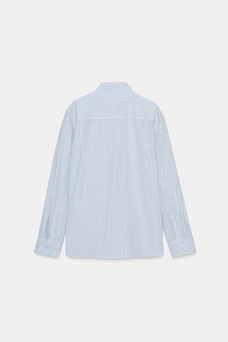 CHEMISE EN POPELINE À RAYURES