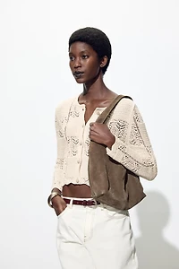 POINTELLE KNIT CARDIGAN