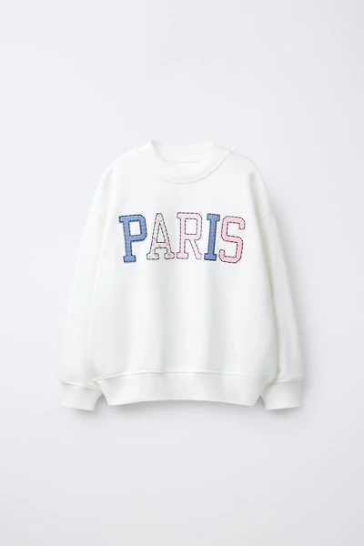 TEXT PATCH SWEATSHIRT