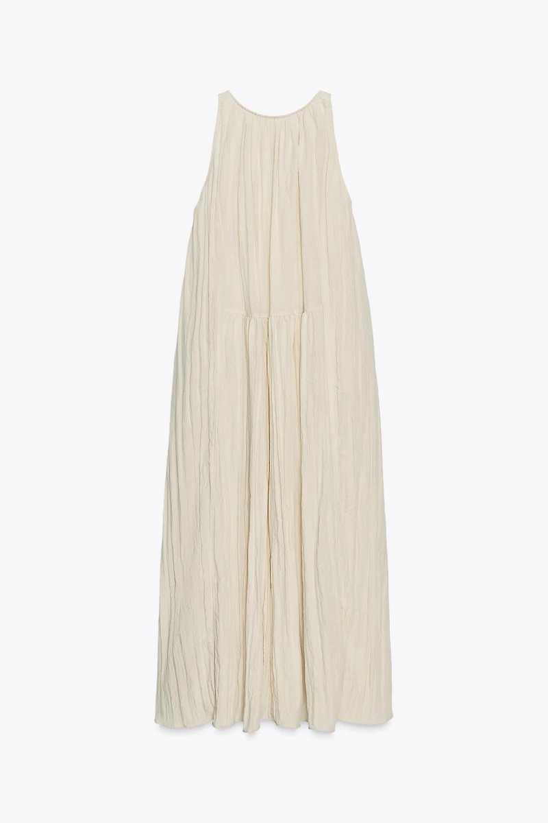ZW COLLECTION FLOWY CRINKLE-EFFECT DRESS