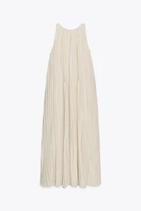 ZW COLLECTION FLOWY CRINKLE-EFFECT DRESS