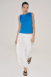 DRAPED SLEEVELESS TOP