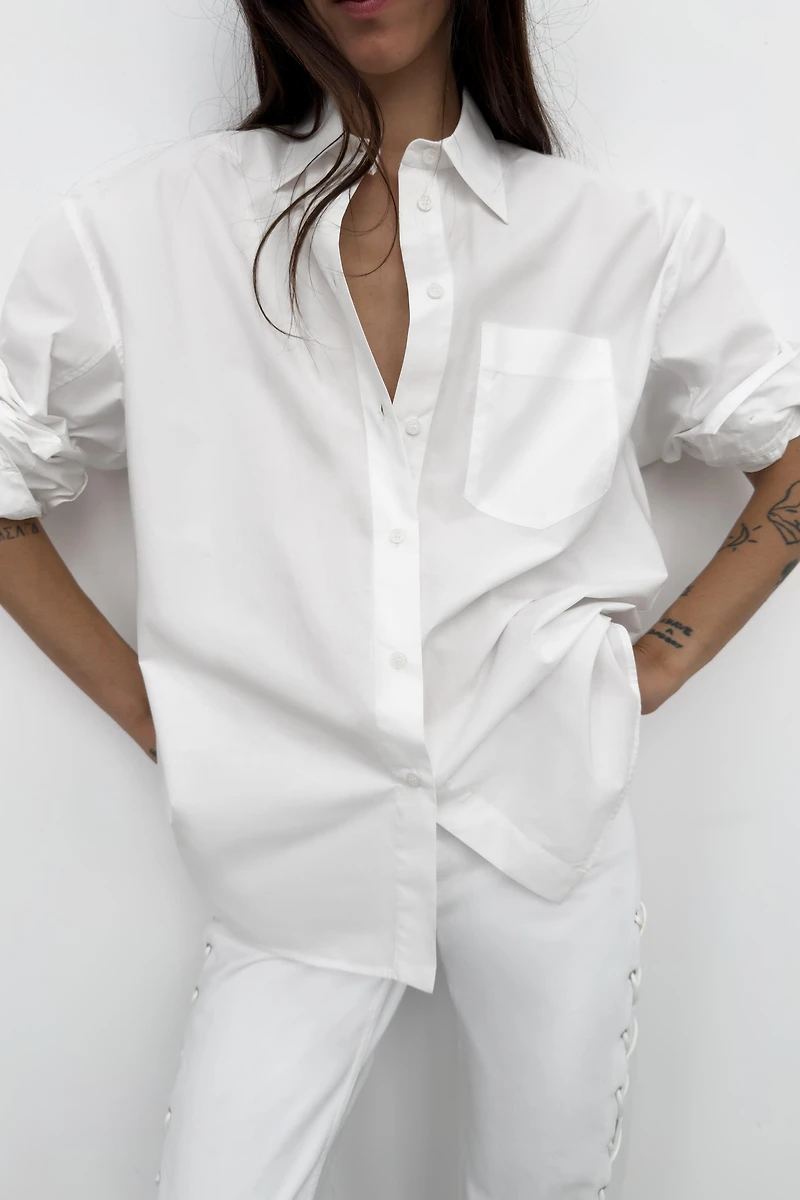 OVERSIZED POPLIN SHIRT
