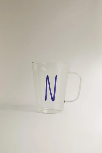 BOROSILICATE MUG WITH INITIAL N