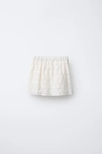 DRAPED LACE SKIRT