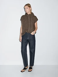 Jean straight taille haute