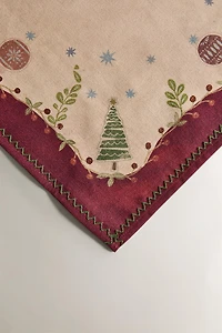 LOT DE SERVIETTES DE TABLE IMPRIMÉ NOËL (LOT DE 2)