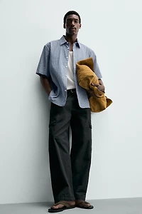 REGULAR FIT TEXTURED PLAID SHIRT