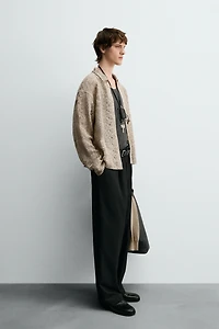 CROCHET TEXTURED OVERSHIRT