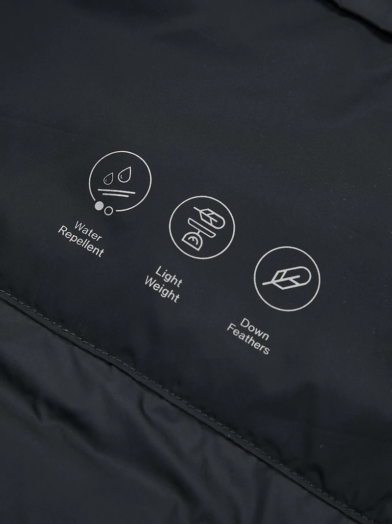 Parka ultra-légère en duvet mélangé hydrofuge