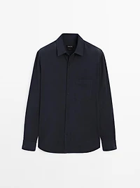 Regular fit needlecord shirt