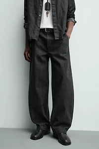 BARREL FIT DENIM CHINO PANTS