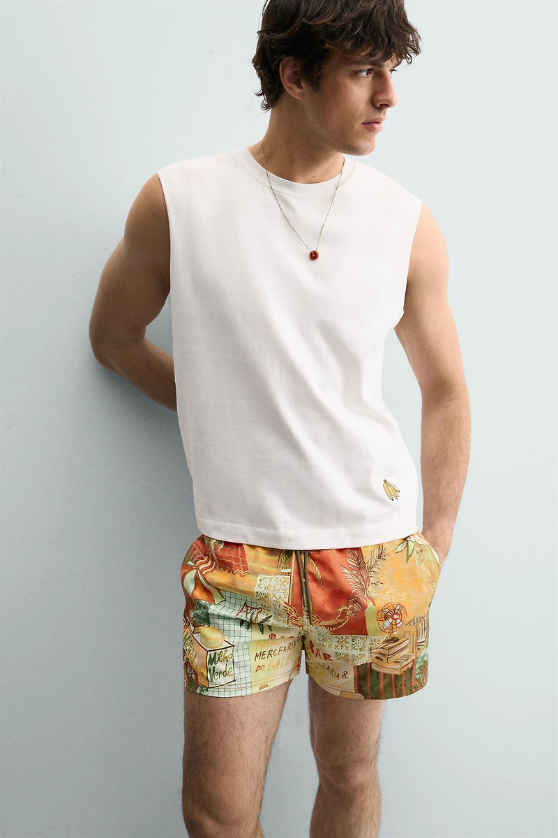 STREET PRINT SWIM TRUNKS
