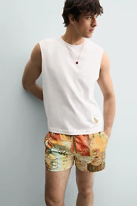 STREET PRINT SWIM TRUNKS