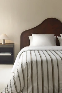 HOUSSE DE COUETTE PERCALE COTON À BANDES (300 FILS)