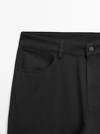 Slim fit denim trousers