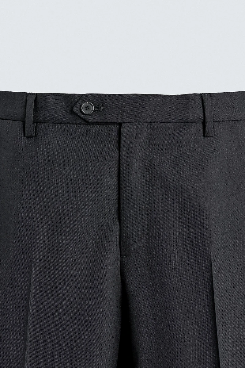 100% WOOL SUIT PANTS