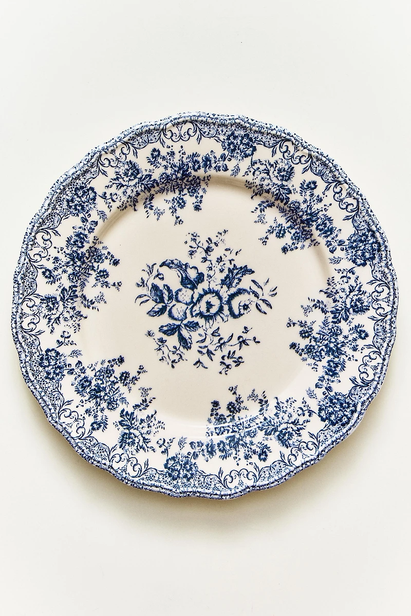 FLORAL EARTHENWARE DINNER PLATE