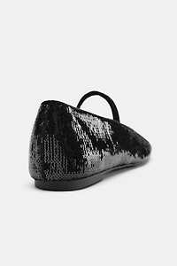 SEQUIN BALLET FLATS