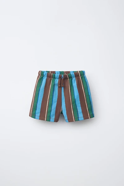 SHORT RAYURES MULTICOLORES