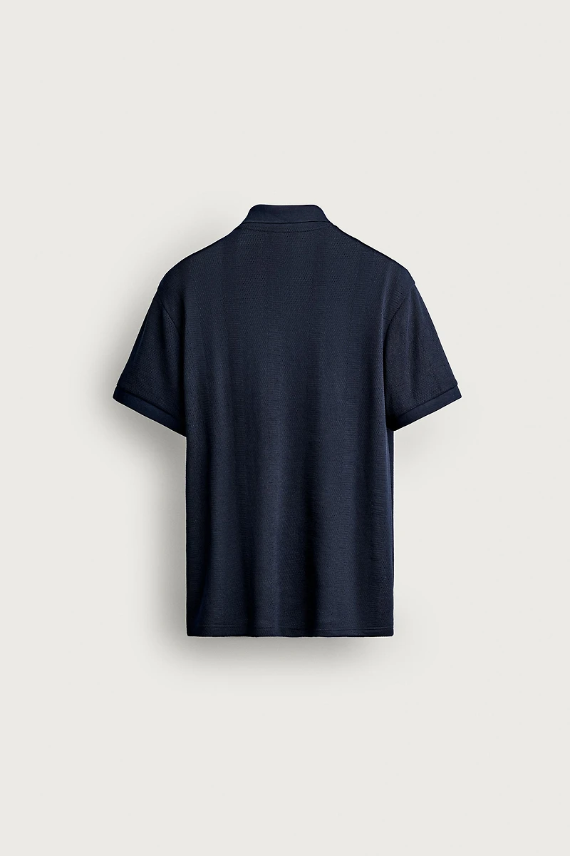 STRIPED JACQUARD REGULAR FIT POLO