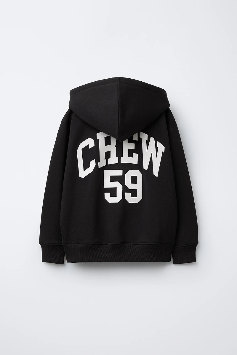 ZIPPERED LABEL JOGGING JACKET